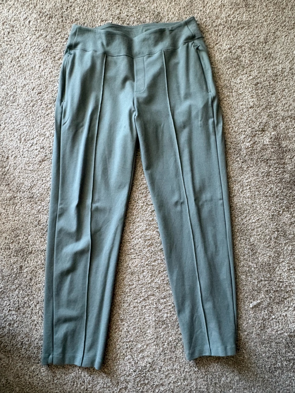Athleta Slim Tapered Trousers in Sage Green